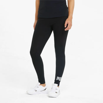 Leggings neri con logo metallizzato Puma Essentials+ Metallic, Abbigliamento Sport, SKU a713000070, Immagine 0